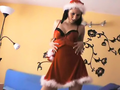 Hot Santa beauty starves for hardcore pussy play