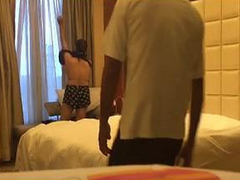 Desi Wife Changing Top infront of Room Service Guy