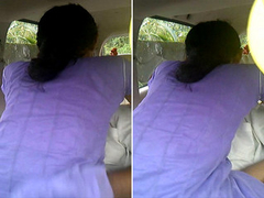 Desi Tamil Girl Ridding Lover Dick On car