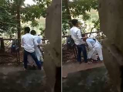 Today Exclusive- Desi Clg Lover OutDoor Romance and Sex Capture By hidden Cam