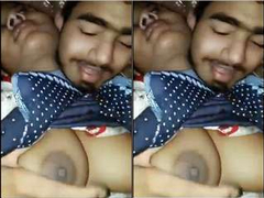 Romantic Desi couple are holding the camera and recording some XXX