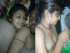 Naked in the bedroom and recording XXX video like a proper horny Desi couple