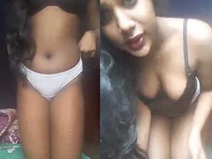 Attractive Desi chick comes home from college and gets totally naked and XXX