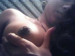 Solo XXX entertainment featuring a Desi girl that loves some nipple teasing