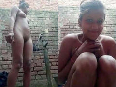 Neighbor Records Hot Desi Girl Full Nude Outdoor Bath XXX Video